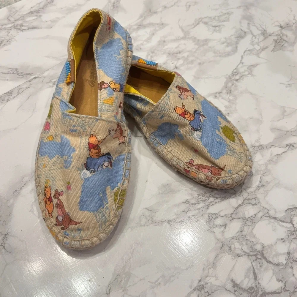 Disney Ubuntu Winnie the Pooh Espadrilles Slip On Shoes 6.5W